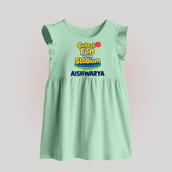 Cutest Fan in the Stadium BABY FROCK - MINT GREEN - 0 - 3 Months Old (Chest 17")