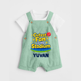Cutest Fan in the Stadium DUNGAREE - MINT GREEN - 0 - 5 Months Old (Chest 18")