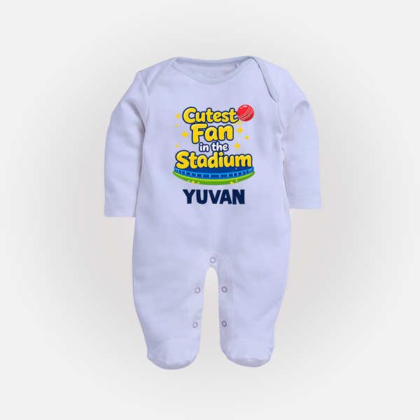 Cutest Fan in the Stadium FULL BODY SUIT - BABY BLUE - New Born (Chest 7.5")