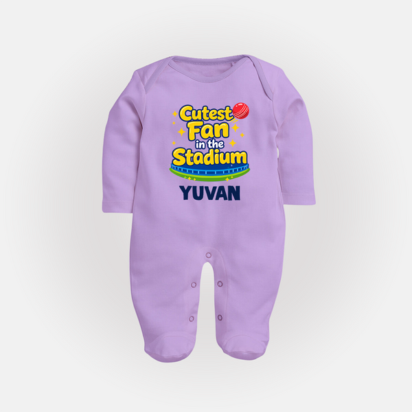 Cutest Fan in the Stadium FULL BODY SUIT - LILAC - New Born (Chest 7.5")