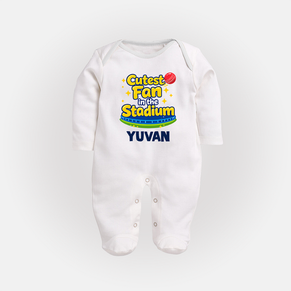 Cutest Fan in the Stadium FULL BODY SUIT - WHITE - New Born (Chest 7.5")