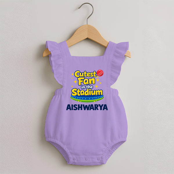 Cutest Fan in the Stadium ROMPER FROCK - LILAC - 0 - 3 Months Old (Chest 19")