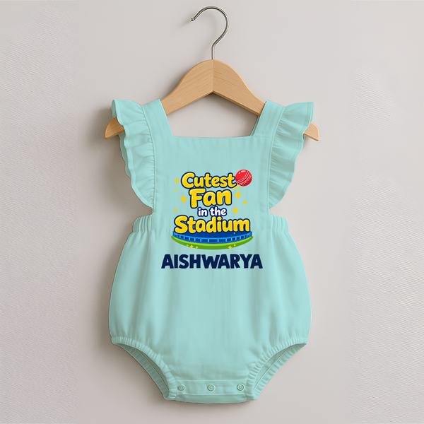 Cutest Fan in the Stadium ROMPER FROCK - MINT GREEN - 0 - 3 Months Old (Chest 19")