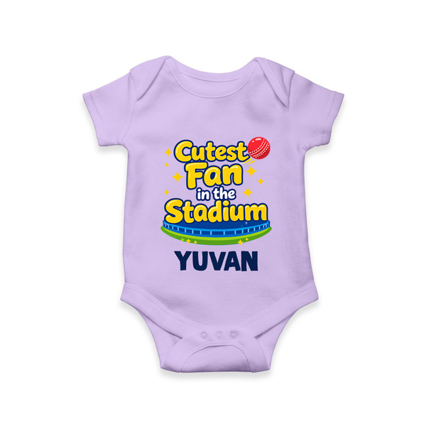 Cutest Fan in the Stadium Baby Romper - LILAC - New Born (Chest 14")