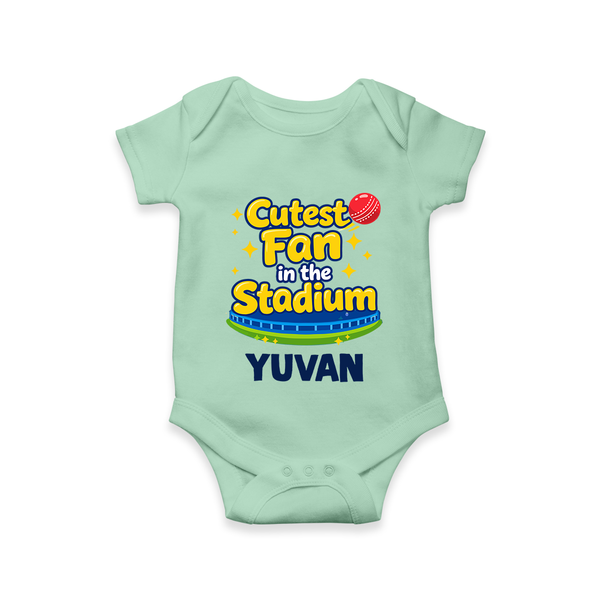 Cutest Fan in the Stadium Baby Romper - MINT GREEN - New Born (Chest 14")