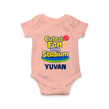Cutest Fan in the Stadium Baby Romper - PEACH - New Born (Chest 14")