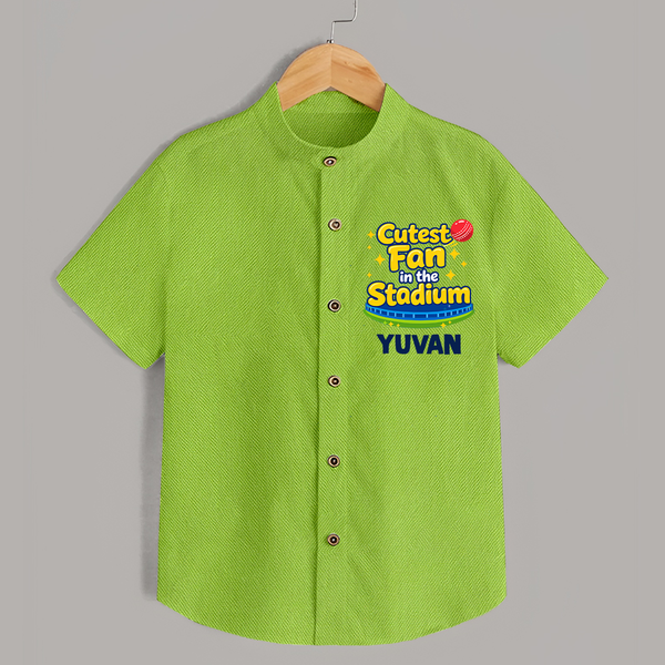 Cutest Fan in the Stadium SHIRT - LIME GREEN - 0 - 6 Months Old (Chest 23")