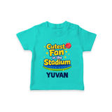 Cutest Fan in the Stadium TSHIRT - TEAL - 0-5 Months Old (Chest 17")