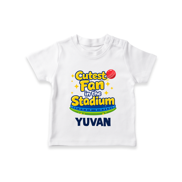 Cutest Fan in the Stadium TSHIRT - WHITE - 0-5 Months Old (Chest 17")
