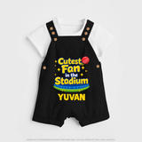 Cutest Fan in the Stadium DUNGAREE - BLACK - 0 - 5 Months Old (Chest 18")
