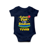 Cutest Fan in the Stadium Baby Romper - NAVY BLUE - New Born (Chest 14")