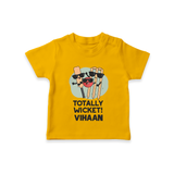 Totally Wicket TSHIRT – Fun Cricket Outfit - CHROME YELLOW - 0-5 Months Old (Chest 17")