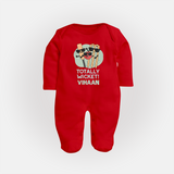 Totally Wicket FULL BODY SUIT – Fun Cricket Outfit - RED - New Born (Chest 7.5")