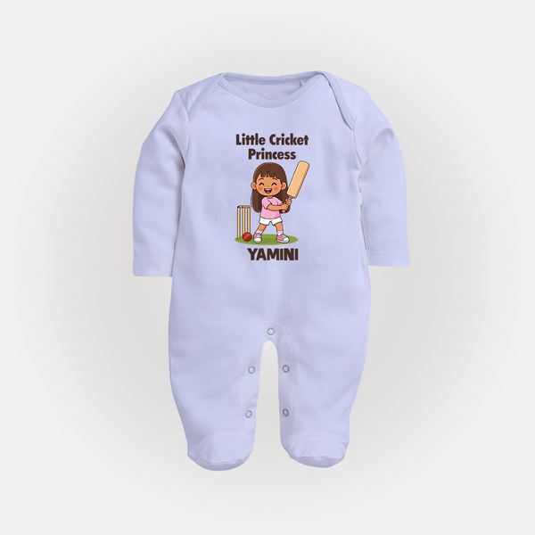 Little Cricket Princess FULL BODY SUIT - BABY BLUE - New Born (Chest 7.5")