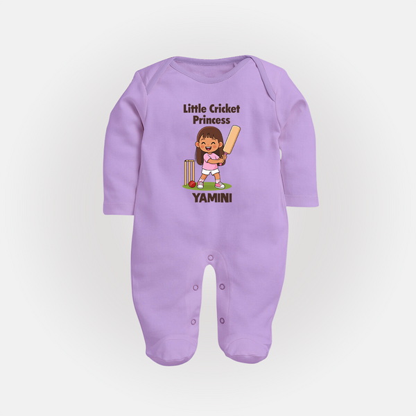 Little Cricket Princess FULL BODY SUIT - LILAC - New Born (Chest 7.5")