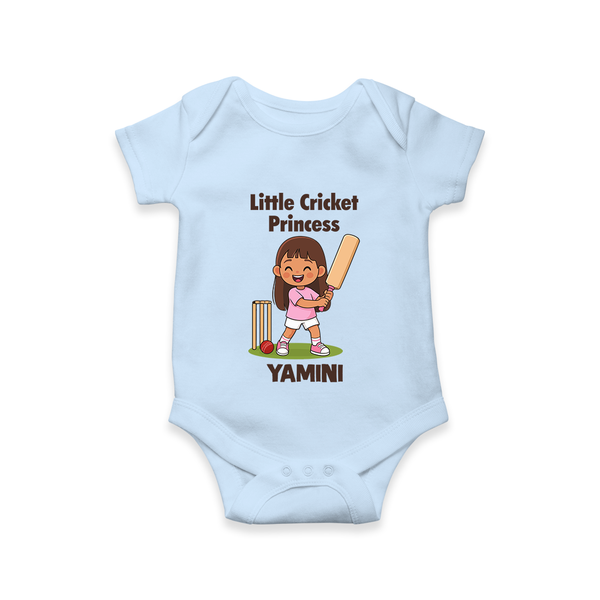 Little Cricket Princess Baby Romper - BABY BLUE - New Born (Chest 14")