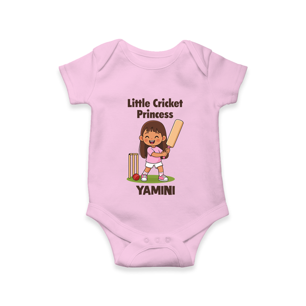 Little Cricket Princess Baby Romper - BABY PINK - New Born (Chest 14")