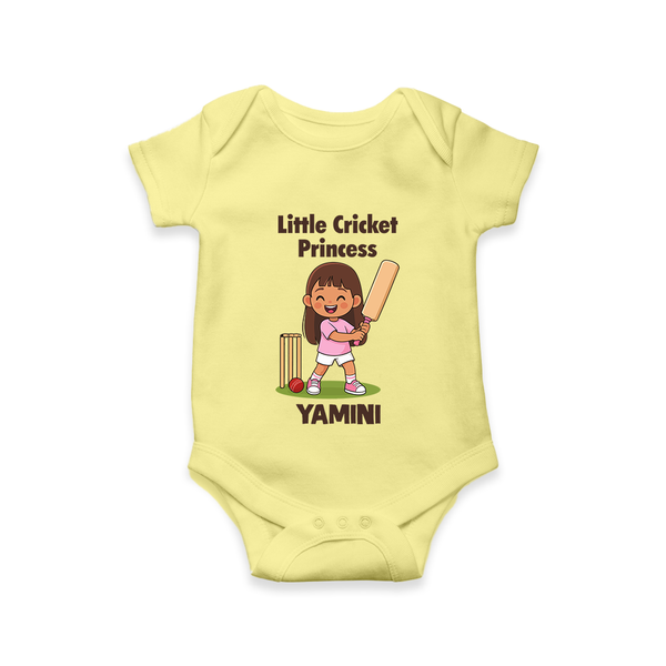 Little Cricket Princess Baby Romper - PASTEL YELLOW - New Born (Chest 14")