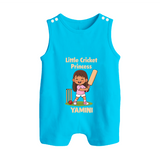 Little Cricket Princess BUTTON ROMPER - SKY BLUE - New Born (Chest 18")