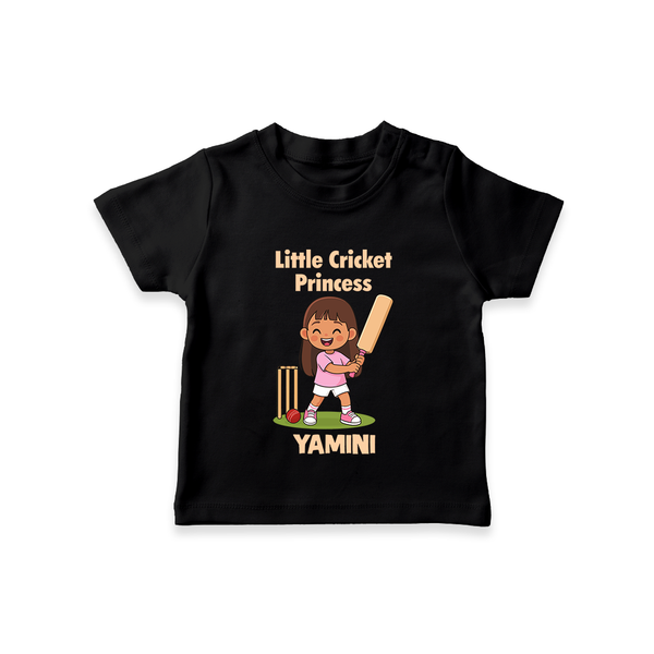 Little Cricket Princess TSHIRT - BLACK - 0-5 Months Old (Chest 17")
