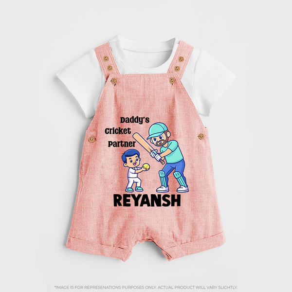 Daddy’s Cricket Partner DUNGAREE - PEACH - 0 - 5 Months Old (Chest 18")