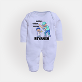 Daddy’s Cricket Partner FULL BODY SUIT - BABY BLUE - New Born (Chest 7.5")
