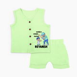 Daddy’s Cricket Partner jabla - PASTEL GREEN - 0 - 3 Months Old (Chest 9.8")