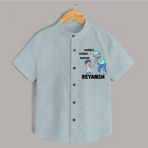 Daddy’s Cricket Partner SHIRT - ARCTIC BLUE - 0 - 6 Months Old (Chest 23")