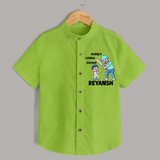Daddy’s Cricket Partner SHIRT - LIME GREEN - 0 - 6 Months Old (Chest 23")