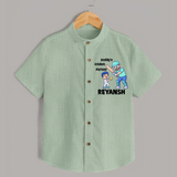 Daddy’s Cricket Partner SHIRT - MINT GREEN - 0 - 6 Months Old (Chest 23")
