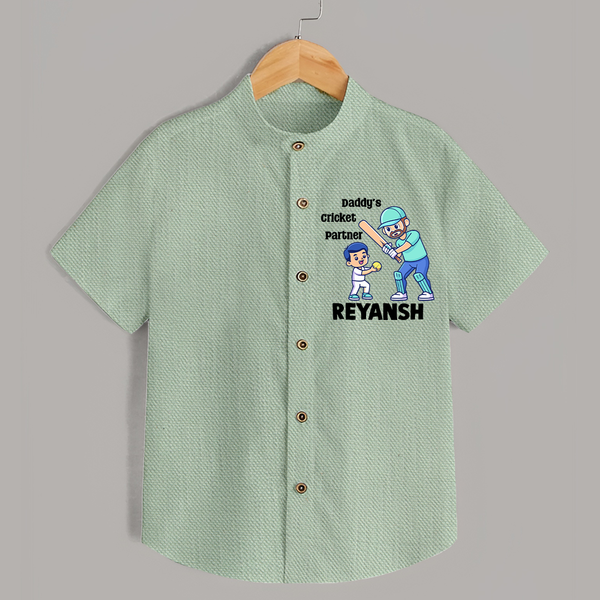 Daddy’s Cricket Partner SHIRT - MINT GREEN - 0 - 6 Months Old (Chest 23")
