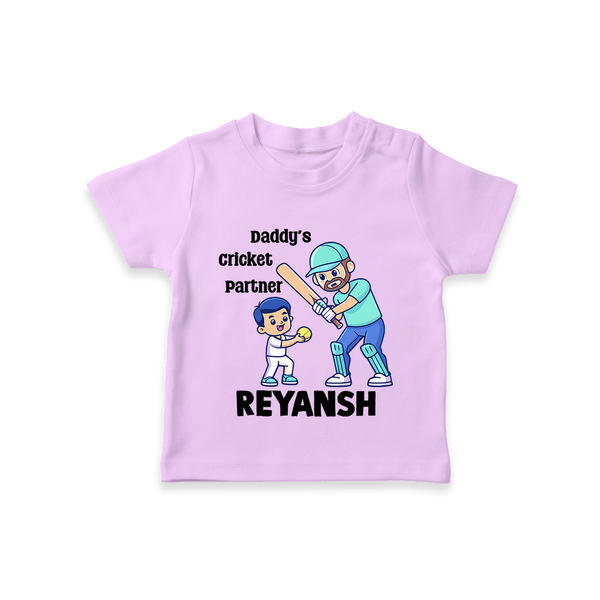Daddy’s Cricket Partner TSHIRT - LILAC - 0-5 Months Old (Chest 17")