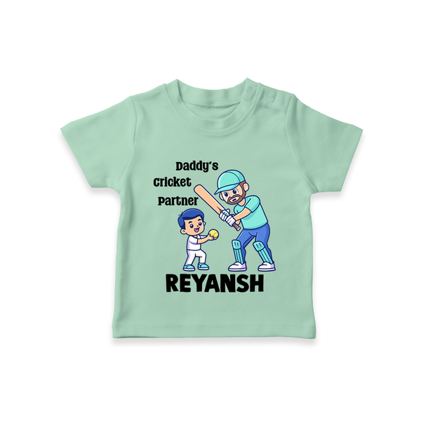 Daddy’s Cricket Partner TSHIRT - MINT GREEN - 0-5 Months Old (Chest 17")