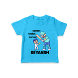 Daddy’s Cricket Partner TSHIRT - SKY BLUE - 0-5 Months Old (Chest 17")
