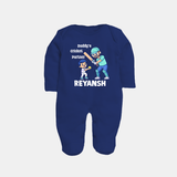 Daddy’s Cricket Partner FULL BODY SUIT - NAVY BLUE - New Born (Chest 7.5")