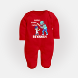 Daddy’s Cricket Partner FULL BODY SUIT - RED - New Born (Chest 7.5")