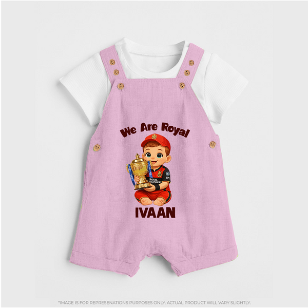 Royal Cricket Kid DUNGAREE - BABY PINK - 0 - 5 Months Old (Chest 18")