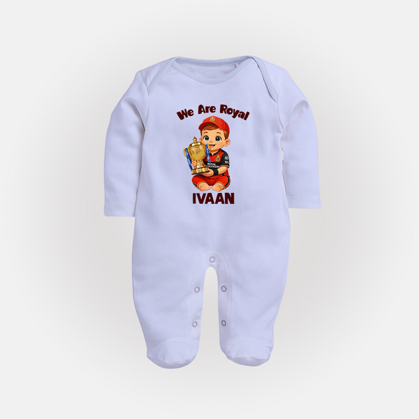 Royal Cricket Kid FULL BODY SUIT - BABY BLUE - New Born (Chest 7.5")