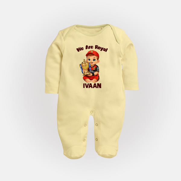 Royal Cricket Kid FULL BODY SUIT - PASTEL YELLOW - New Born (Chest 7.5")