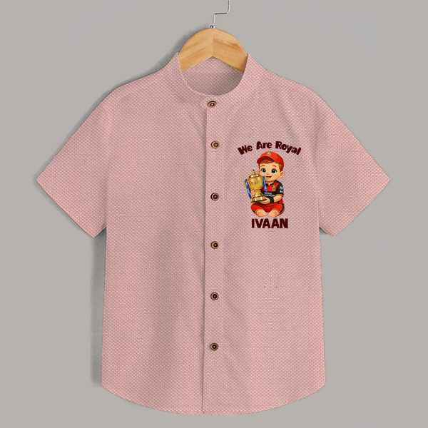 Royal Cricket Kid SHIRT - PEACH - 0 - 6 Months Old (Chest 23")