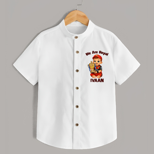Royal Cricket Kid SHIRT - WHITE - 0 - 6 Months Old (Chest 23")