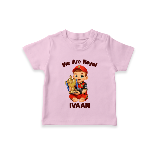 Royal Cricket Kid TSHIRT - BABY PINK - 0-5 Months Old (Chest 17")
