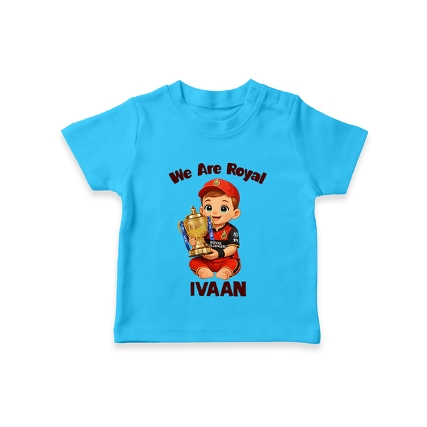 Royal Cricket Kid TSHIRT - SKY BLUE - 0-5 Months Old (Chest 17")
