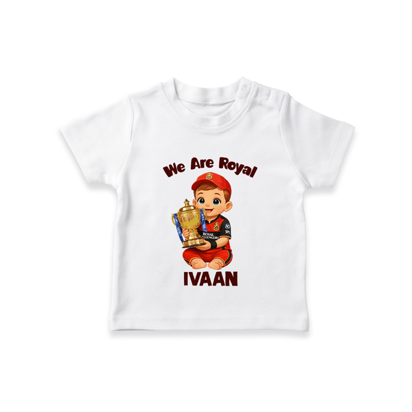 Royal Cricket Kid TSHIRT - WHITE - 0-5 Months Old (Chest 17")