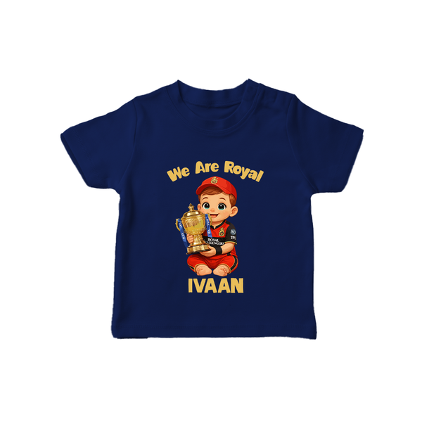 Royal Cricket Kid TSHIRT - NAVY BLUE - 0-5 Months Old (Chest 17")