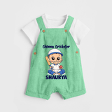 Chinna Cricketer DUNGAREE - GREEN - 0 - 5 Months Old (Chest 18")