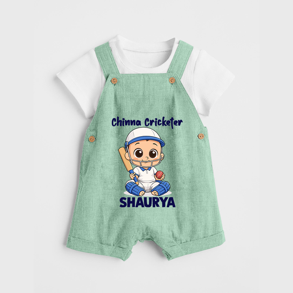 Chinna Cricketer DUNGAREE - MINT GREEN - 0 - 5 Months Old (Chest 18")