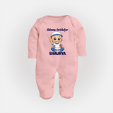 Chinna Cricketer FULL BODY SUIT - BABY PINK - New Born (Chest 7.5")