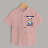 Chinna Cricketer SHIRT - PEACH - 0 - 6 Months Old (Chest 23")