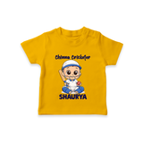 Chinna Cricketer TSHIRT - CHROME YELLOW - 0-5 Months Old (Chest 17")